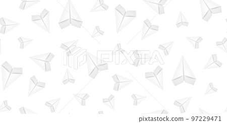 Paper airplanes seamless vector illustration 97229471