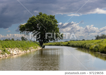 Bata Canal from a boat, Czechia / Slovakia 97229656