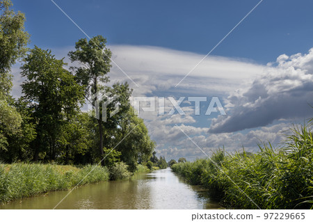 Bata Canal from a boat, Czechia / Slovakia 97229665