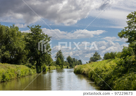 Bata Canal from a boat, Czechia / Slovakia 97229673