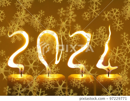 Happy new year 2024 .greetings card - snowflakes 97229771