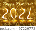 2024 Happy new year snow greetings card 97229772