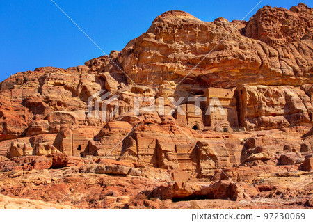 Facades Street in ancient city of Petra, Jordan Facades Street in ancient city of Petra, Jordan 97230069