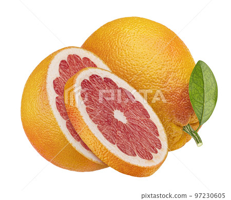 Grapefruit isolated on white background with clipping path Grapefruit isolated on white background with clipping path 97230605