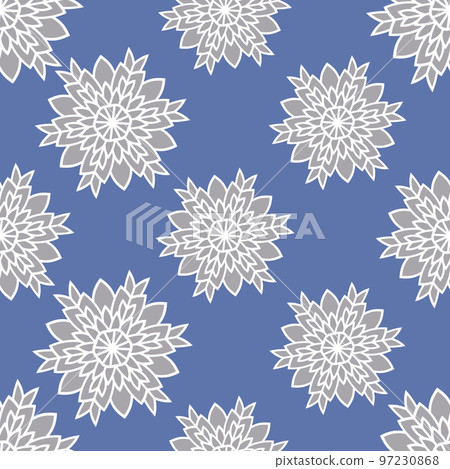 Winter seamless pattern with white snowflakes... - Stock Illustration ...