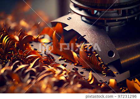 Metal processing processing on machine in aluminum industry factory Metal processing processing on machine in aluminum industry factory 97231296
