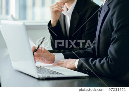 Working businessman hand 97231551