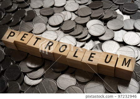 Blocks and coins written PETROLEUM Blocks and coins written PETROLEUM 97232946