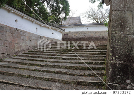 Stairs leading to the main enclosure of Obi Castle (Nichinan City, Miyazaki Prefecture) Stairs leading to the main enclosure of Obi Castle (Nichinan City, Miyazaki Prefecture) 97233172