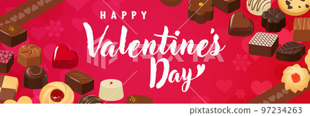 Stylish Valentine banner material (3:1) 97234263