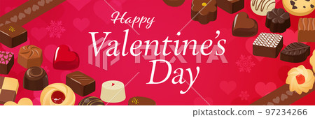 Stylish Valentine banner material (3:1) 97234266