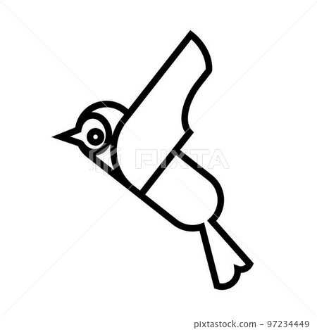 Amazing line art for funny bird Image graphic icon logo design abstract concept vector stock. Can be used as a symbol related to animal 97234449