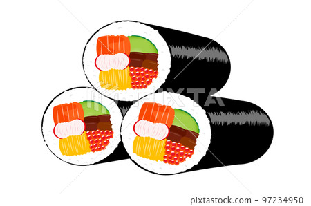 Setsubun Ehomaki vector illustration material _ 3 single items _ transparent 97234950