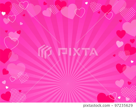 Background material Attention Valentine's Day Heart Red 97235629