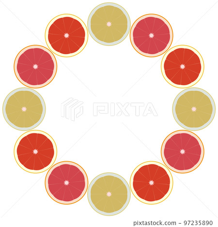 “三種葡萄柚的橫截面”框架 97235890