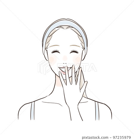 驚訝的微笑女人美麗形象 驚訝的微笑女人美麗形象 97235979