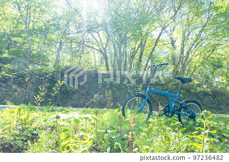 Fresh green/early summer cycling image (Oyama) 97236482