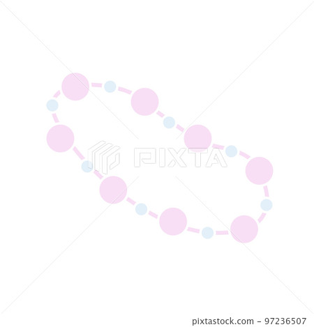 Hand drawn cute isolated clip art illustration of a bracelet with beads Hand drawn cute isolated clip art illustration of a bracelet with beads 97236507