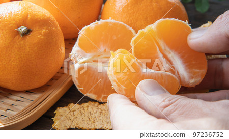 Peeled mandarin orange Peeled mandarin orange 97236752