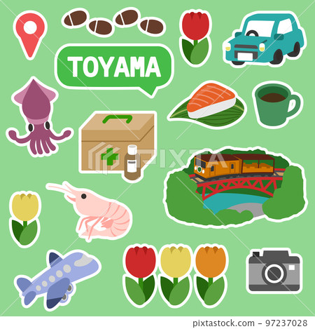 Toyama icon No line bordered 97237028