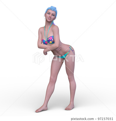 A woman in a bikini figure 97237031