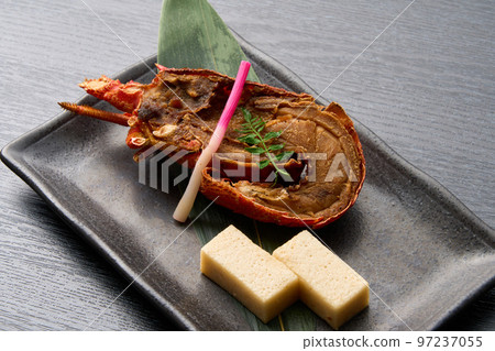 Japanese cuisine, Ise lobster grilled on tile 97237055
