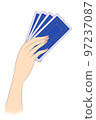 hand with tarot cards 97237087