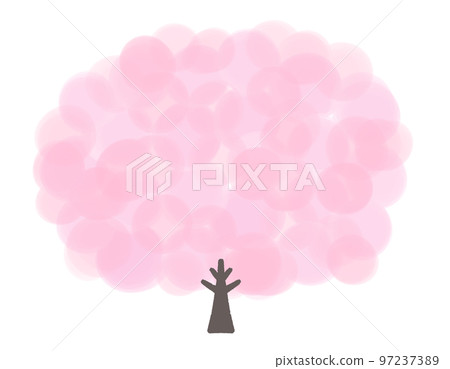 水彩繪的大櫻桃樹 97237389