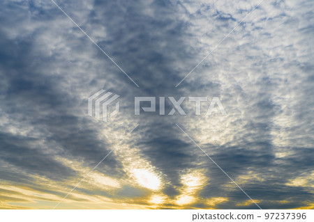 Gradation of evening sky, sunset and blue sky Gradation of evening sky, sunset and blue sky 97237396