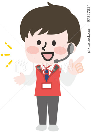 Male retail store staff - Stock Illustration [97237834] - PIXTA