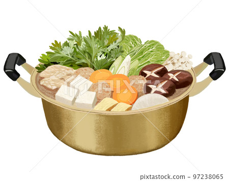 Two-handed pot (with ingredients) 97238065