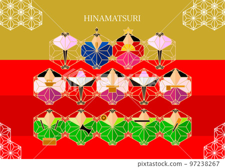 hinamatsuri, the puppet festival, japanese pattern 97238267