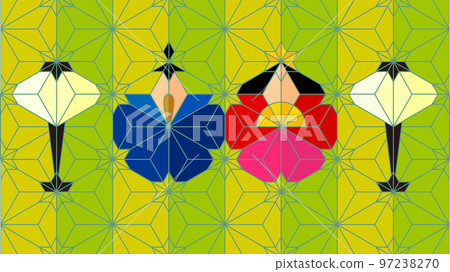 hinamatsuri, japanese pattern, vector 97238270