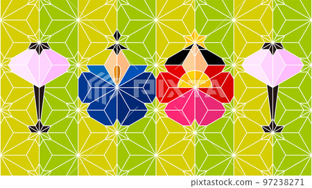 hinamatsuri, japanese pattern, vector 97238271