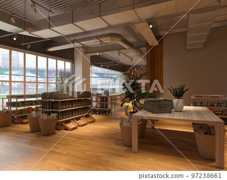 Scenery of cafe shop 97238661