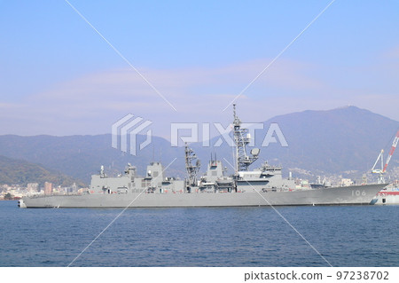 Destroyer Samidare seen from the sea in Kure Port Taken on November 12, 2022 97238702