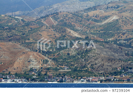 Italian coastline of the Strait of Messina Italian coastline of the Strait of Messina 97239104