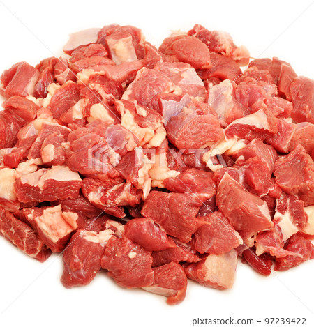 Clean very fresh red raw cow meat beef, isolated white background texture Clean very fresh red raw cow meat beef, isolated white background texture 97239422