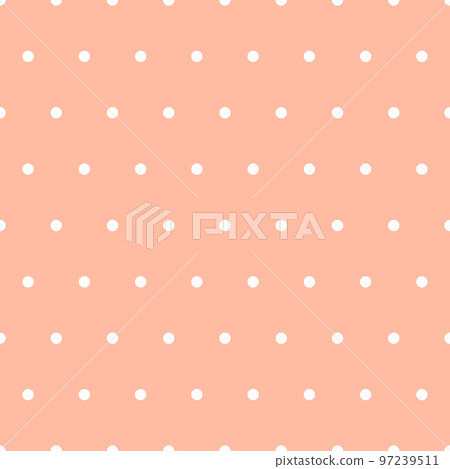 Seamless pattern. Pink background with white dots . Vector illustration. Seamless pattern. Pink background with white dots . Vector illustration. 97239511