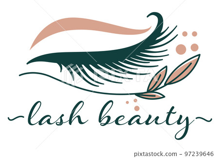 Lash beauty studio procedures for eyelashes extension vector 97239646