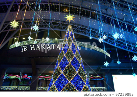 Illuminations and Christmas trees at the Christmas Market in front of Hakata Station in Fukuoka City, Fukuoka Prefecture_5 Illuminations and Christmas trees at the Christmas Market in front of Hakata Station in Fukuoka City, Fukuoka Prefecture_5 97239892