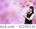 Illustration from a photo of a high school girl 97240116