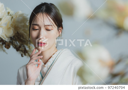 Shiromuku Shirakakeshita 淺藍色日期項圈 97240704