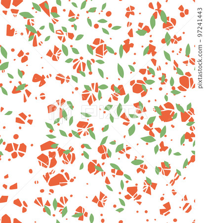 Abstract blooming and foliage seamless pattern, flowering ornament Abstract blooming and foliage seamless pattern, flowering ornament 97241443