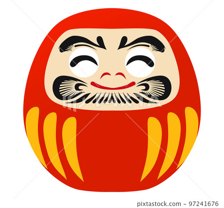 笑達磨沒有字母插圖素材 97241676