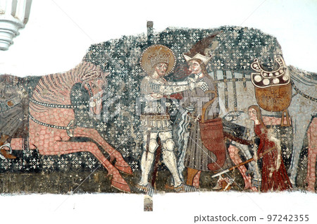 Ancient fresco, mural 97242355