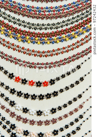 Beaded necklaces made with traditional Romanian glass bead Beaded necklaces made with traditional Romanian glass bead 97242432