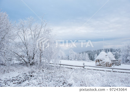 Winter countryside landscape Winter countryside landscape 97243064