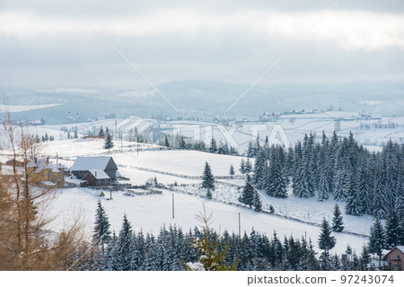 Winter countryside landscape 97243074