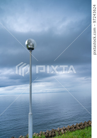 A view of Mutsu Bay with a scallop Kannon (Yokohama, Aomori Prefecture) A view of Mutsu Bay with a scallop Kannon (Yokohama, Aomori Prefecture) 97243624